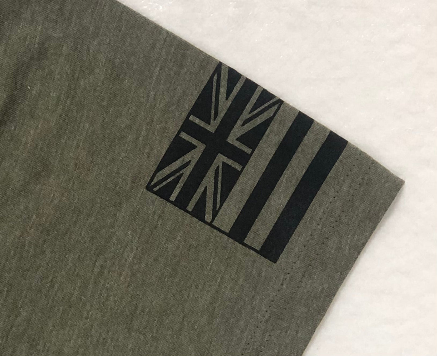 Cut-Off: Army Green Double Flags, Double Sleeves Retro Logo Tee
