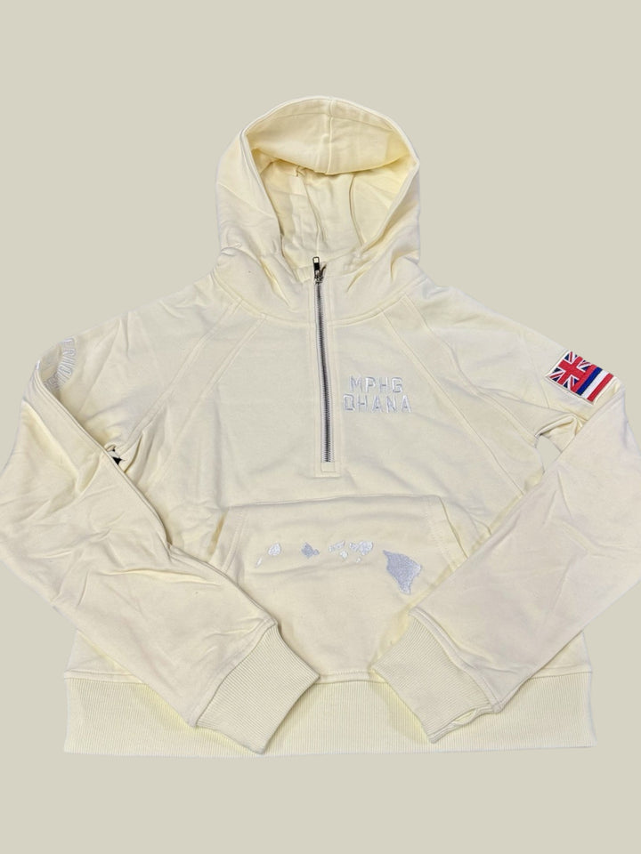 HANA パーカー The Hana: The Ultimate Embroidered Crop Hoody With Thumb Loops