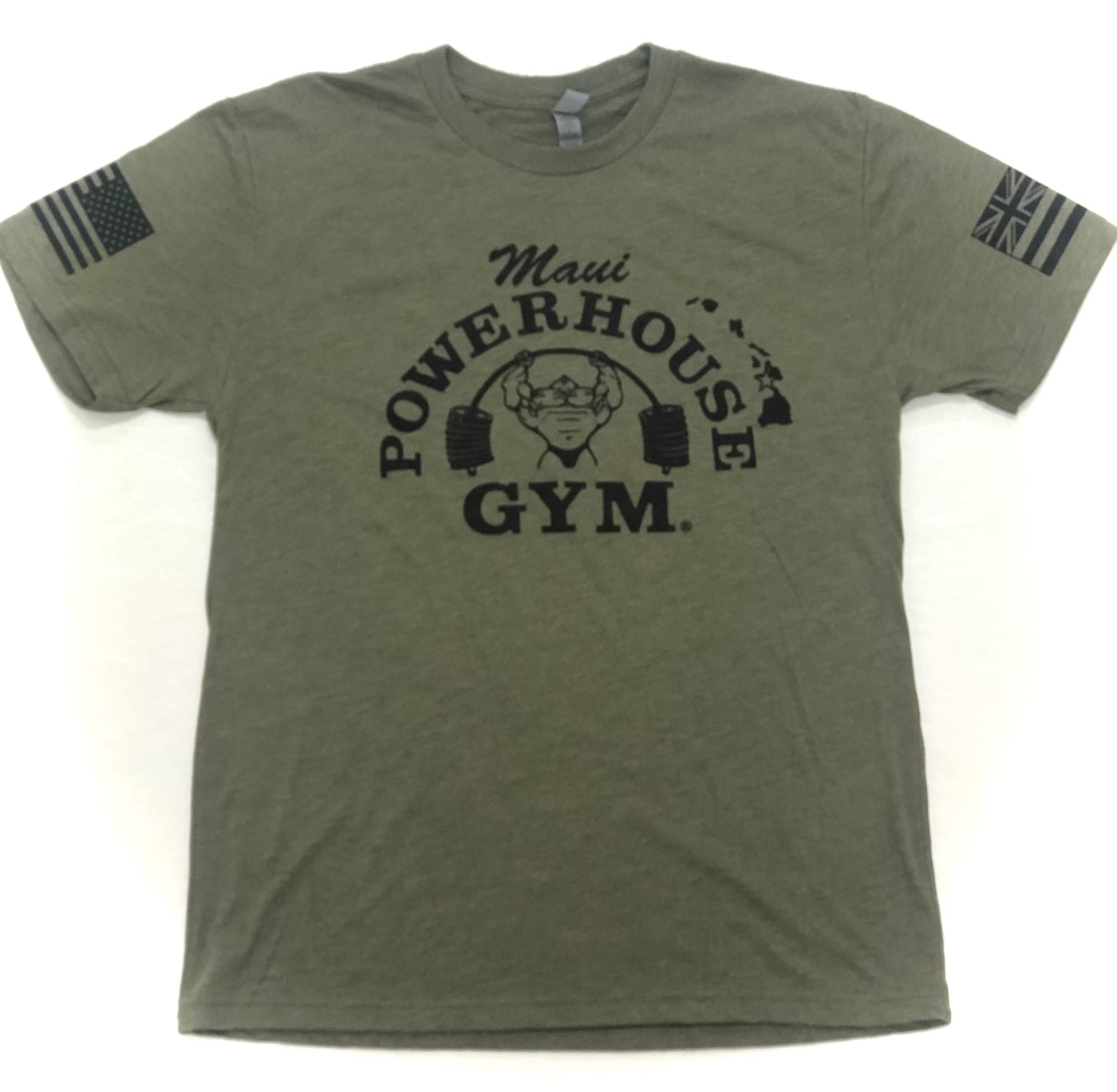 Cut-Off: Army Green Double Flags, Double Sleeves Retro Logo Tee