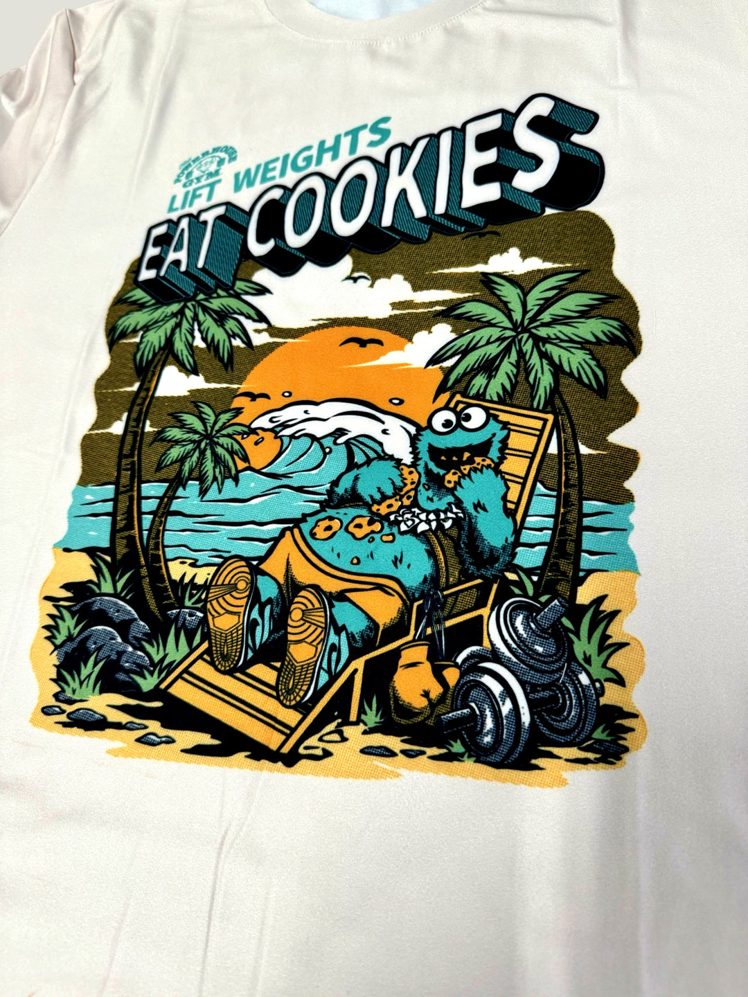 Cookie monster weightlifting shirt outlet