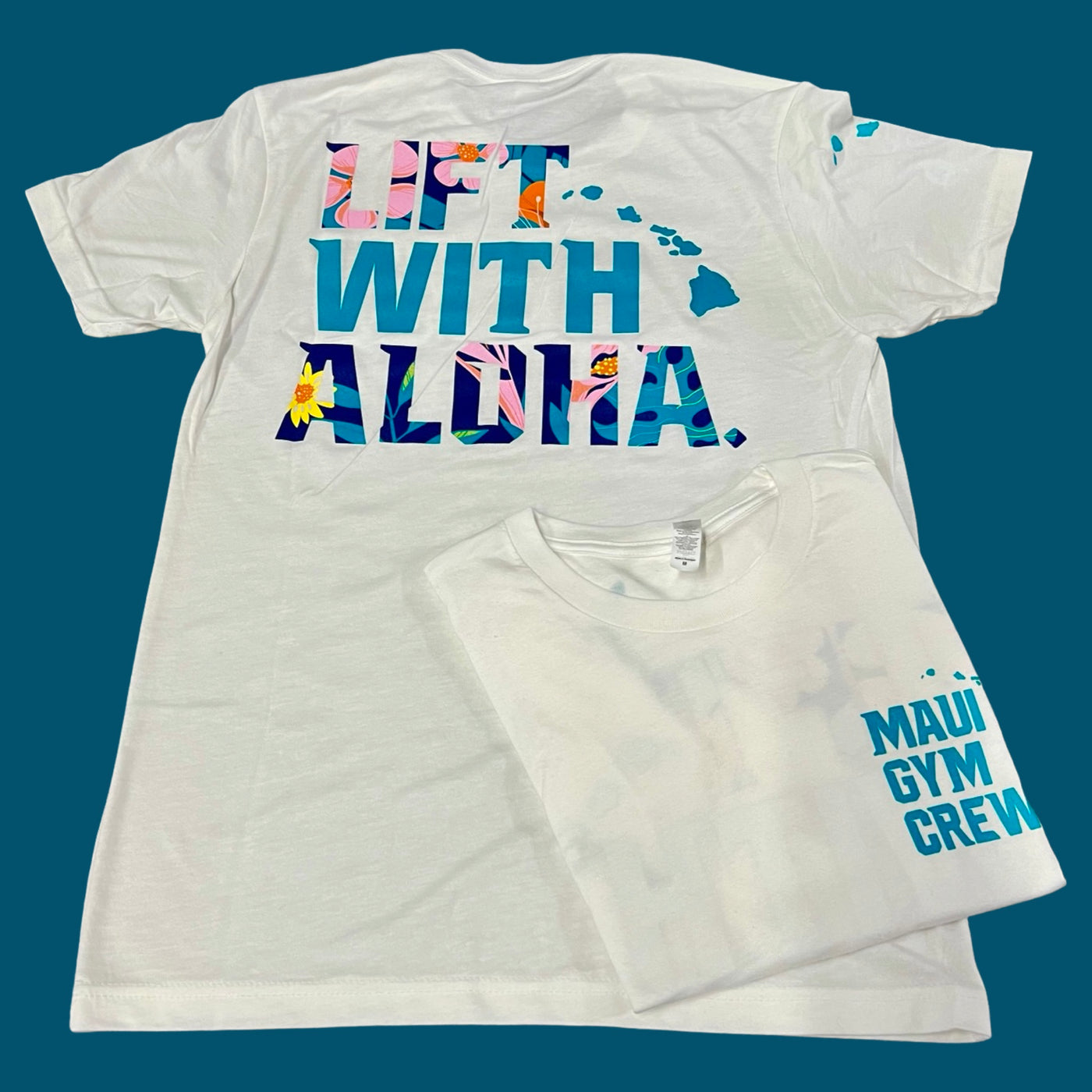 LIFT WITH ALOHA: Floral White Tee
