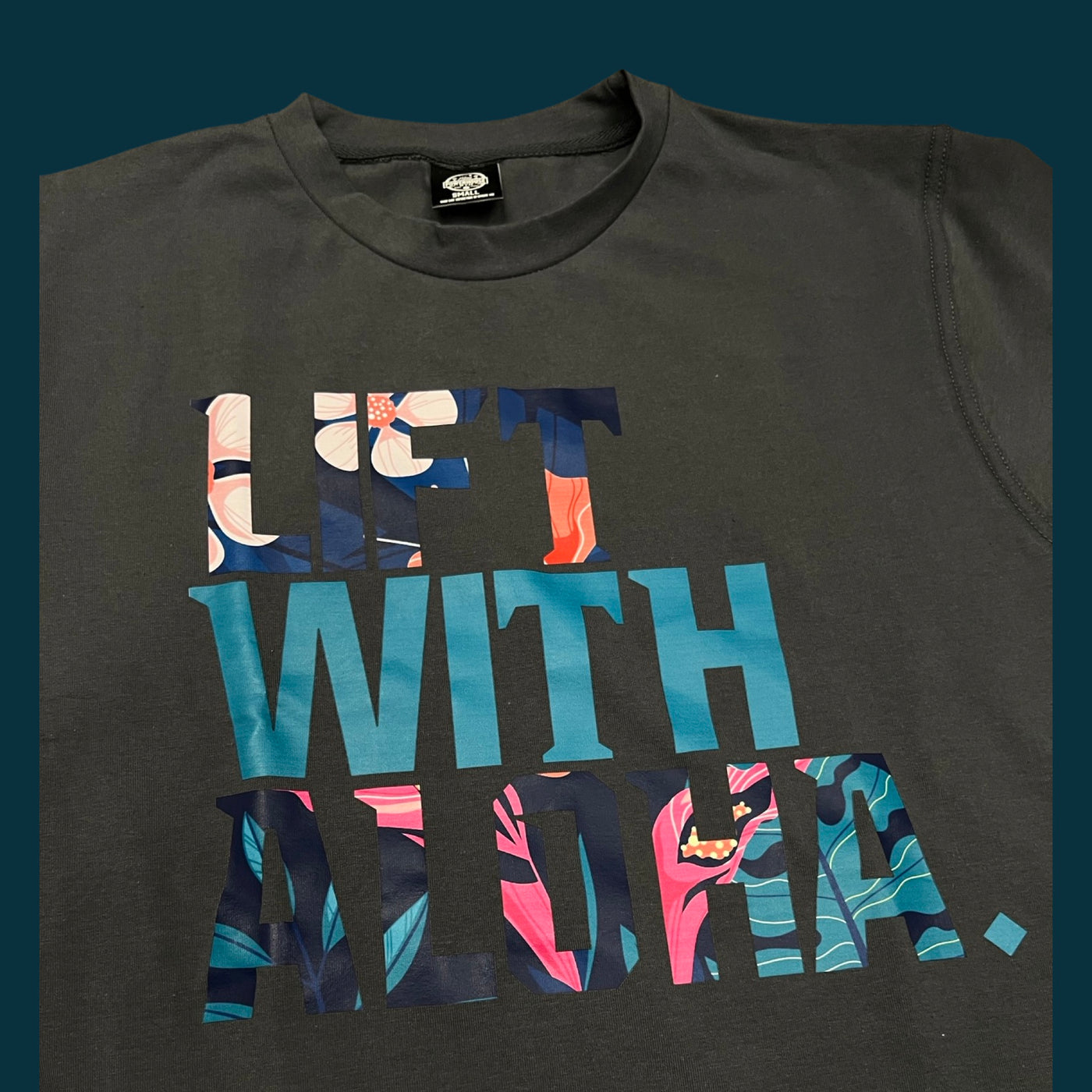 Elite Comfort Heavy Duty Tee: Aloha Floral Gray