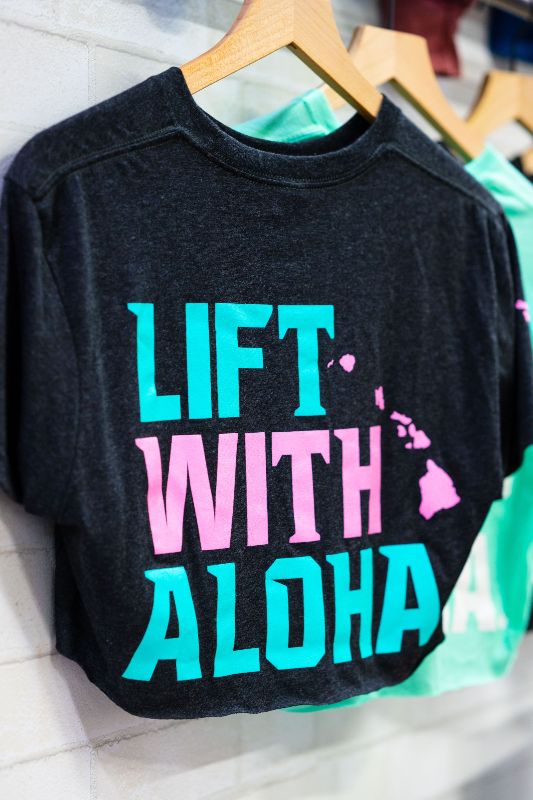 WOMENS CUT OFF: Lift With Aloha ANY COLOR IN STOCK